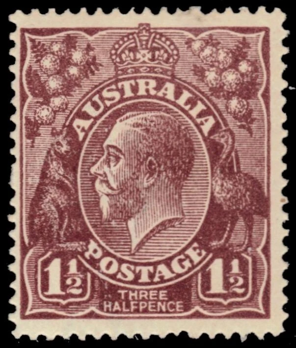 AUSTRALIA 24a (SG60) - King George V "1918 Red Brown" (pb71252) - Image 1 of 1