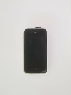  Génuine Ecran LCD Noir iPhone 4s avec vitre cassée.LCD et Tactile OK  - Photo 1/3