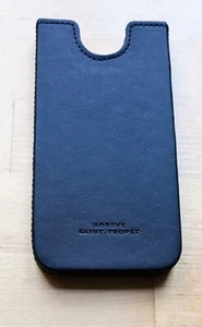 NOREVE SAINT-TROPEZ - Luxury Black Leather iPhone Sleeve Pouch 6"- FREE UK P&P - Picture 1 of 3