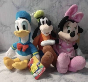 Disney Jr Mickey Mouse Clubhouse Minnie Donald Goofy 10" Plush Figures NWT - Picture 1 of 13