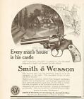 1913 Smith & Wesson Revolver Gun Handgun Stag Pipe Tobacco Original Print Ad