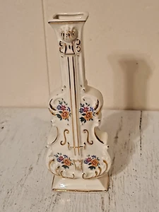 Jarrón vintage Crown Stafford China para violonchelo/violín hecho en EE. UU. 8,75" - Imagen 1 de 4