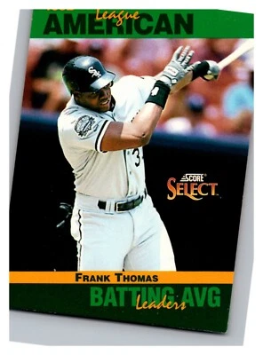 1993 Score - Select League Leaders Frank Thomas #3 - Image 1 of 2
