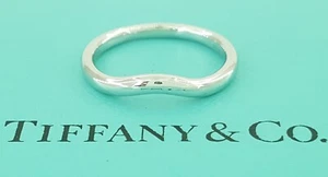 Tiffany & Co Elsa Peretti Curved Wedding Band Ring Platinum 2.2 mm Retail $1150 - Picture 1 of 11