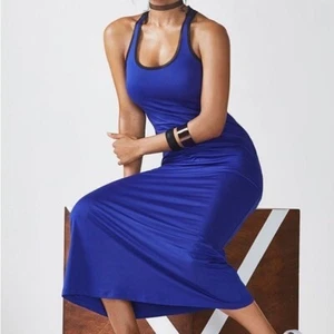 Fabletics Mosa Maxi Dress Blue Size M - Picture 1 of 9