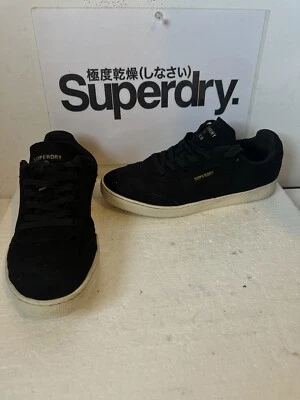Sapatos tênis de camurça preta Superdry tamanho UK 6 EU 39 - Imagem 1 de 4