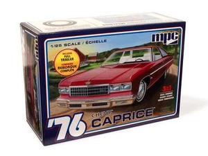 MPC 1/25 Scale 1976 Chevy Caprice w/Trailer Plastic Model Kit MPC963M - Picture 1 of 2