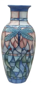 Item 6677 - Old Tupton Ware 8" Classic Vase " Dragon Fly " Boxed - Picture 1 of 2