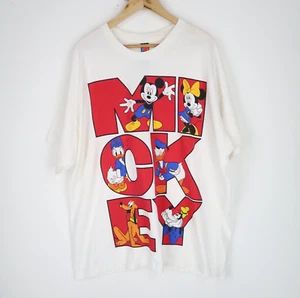 T-shirt Disney vintage anni 90 stampa grafica topolino illimitata TG 2XL (T8625) - Foto 1 di 8