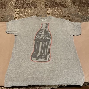 Coca-Cola Gray Tee T-Shirt with Coca-Cola on one side Medium - Picture 1 of 4