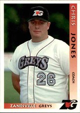 1996 Zanesville Greys Grandstand #13 Chris Jones Pitching Coach Baseball Card