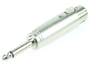 ADAM HALL Adapter XLR Kupplung auf 6,3 mm Klinke Stecker TS Mono Audio Verbinder - Picture 1 of 6