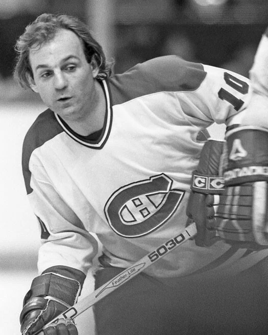 Póster brillante con foto de hockey de 8x10 Montreal Canadiens GUY LAFLEUR PATIO 88 Foto 1 de 1