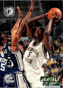 1997 Press Pass Double Threat Eddie Elisma #33 Seattle SuperSonics