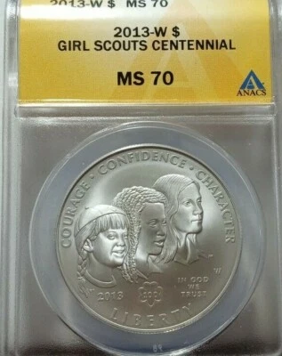 2013 W Girl Scouts Centennial MS70 - Image 1 of 4