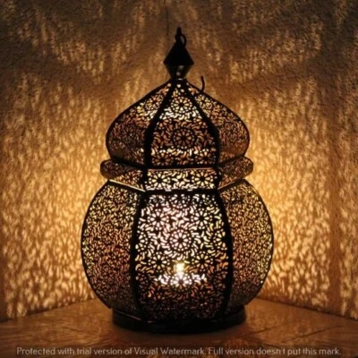 Handmade Candle Holder Lamp, Moroccan Turkish Lamp, Bedside Floor Lamps For Home - Image 1 of 4