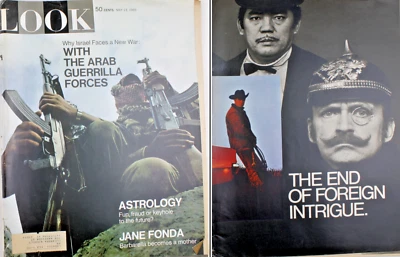 VTG May 1969 Look Magazine Israel Arab Guerrilla Jane Fonda Cowboys Indian Foto 1 de 4