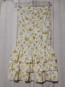 Popstar Shirt Junior Small gelb Blumen trägerlos - Bild 1 von 8