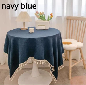 PVC Table Cabinet Cover Wedding Party Tablecloth Embroidery Floral Banquet Decor - Picture 1 of 21