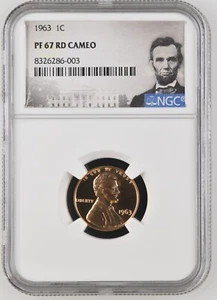 1963 Lincoln Cent 1C NGC PF67 RD Cameo - Picture 1 of 2