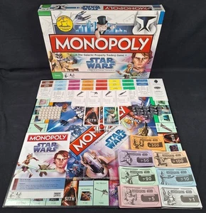 Monopoly Star Wars The Clone Wars Hasbro Parker Board Game Complete - Picture 1 of 16