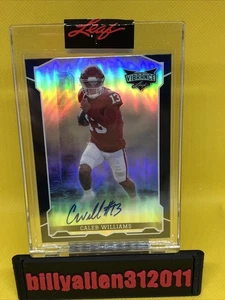 2022 Leaf Vibrance Caleb Williams Black Border Auto Bears #BA-CW1 - Picture 1 of 2