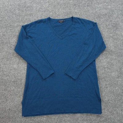 Pendleton Sweater Womens Large Blue Merino Wool V Neck Casual Preppy Career - Image 1 of 4