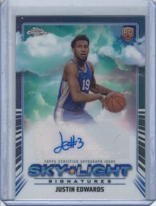2024-25 Topps Chrome Justin Edwards Sky Light Signatures Autographe Auto RC - Photo 1/1