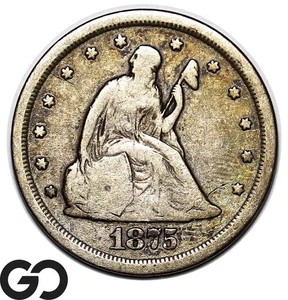1875-S Twenty Cent Piece, Short Lived Series, Sought After Collector Type Coin! - Picture 1 of 4