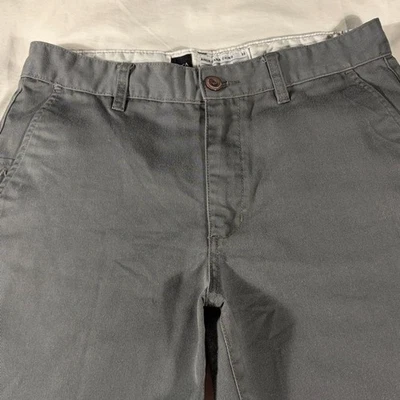 RVCA Hombre Gris Americana Chino Frente Plano 10" Entrepierna Chino Pantalones Cortos - Talla 32 Foto 1 de 4