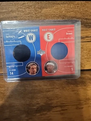 Juego de cubierta superior 2003 usado calentamiento Hedo Turkoglu/Kwame Brown Foto 1 de 4