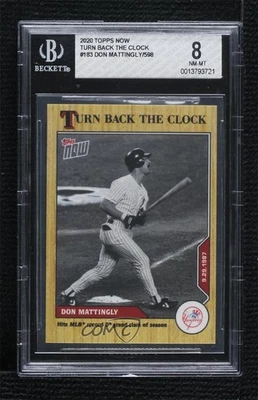 2020 Topps Now Turn Back the Clock /598 Don Mattingly #183 BGS 8 - Image 1 of 3