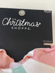 New 48” TREE SKIRT The Christmas Shoppe Pink/White/Green  Brand New - Bild 1 von 6