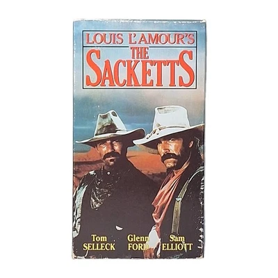 The Sackets Louis L'Amour's 1990 VHS 2 TAPE Tom Selleck Glenn Ford Sam Elliot - Image 1 of 4