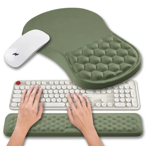 2 in 1 Ergonomic Mouse Pad Wrist Support & Wrist Rest for Computer Keyboard S... - Picture 1 of 6