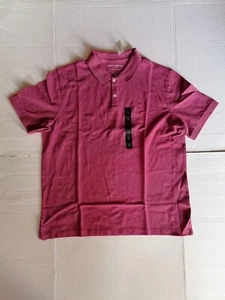 NWT BANANA REPUBLIC MEN'S SLIM MONOGRAM RASPBERRY HEATHER POLO SHIRT SZ XXL-TALL - Picture 1 of 4