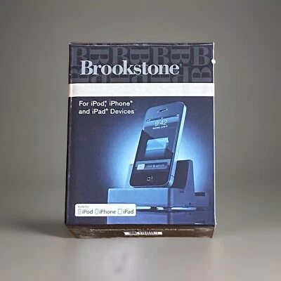 Brookstone 30 Pin iPod, iPhone, iPad Dock Charger black USB Plug (untested) - Image 1 of 4
