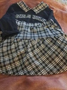 Girl's Plaid Skirt Set Black & White Size: 10/12 M Girl's Rule - Picture 1 of 5