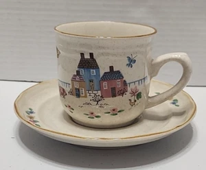 International Tableworks Heartland Stoneware Cup and Saucer Set - Picture 1 of 7