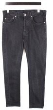 SANDRO Jeans Mens W34 Slim Fit Stretchy Button Fly Black