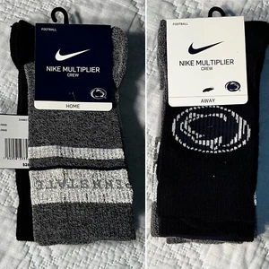 $28 Nike Penn State Nittany Lions Socks On Field DA6837-902 Home Away 2 Pair - Picture 1 of 8