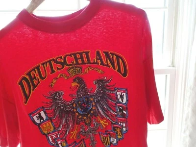 M/L Vtg 90s Y2K Deutschland Germany Eagle Oversized Skate Punk Grunge T-Shirt - Image 1 of 4