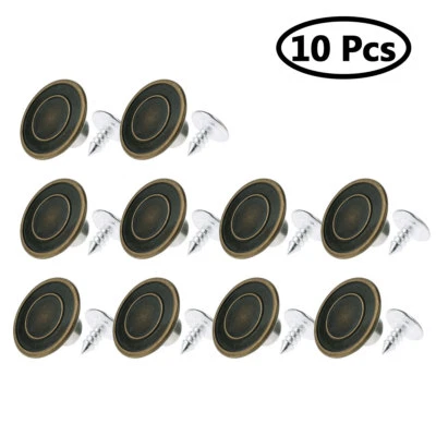 10pcs Jeans/Denim Buttons Snap Bronze Instant Gunmetal 15mm Fastener Craft AU - Image 1 of 4
