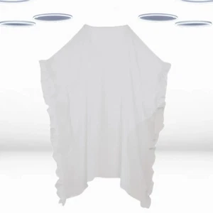 Ex Jd Williams Women's Short Sleeve Sheer Kaftan Dress in White - Picture 1 of 4
