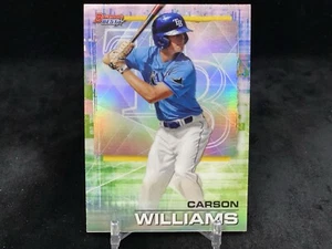 CARSON WILLIAMS 2021 BOWMAN'S BEST #57 BASE PROSPECT REFRACTOR / TAMPA BAY RAYS - Picture 1 of 2