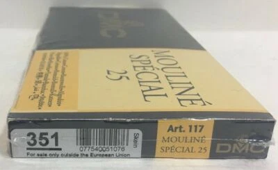 DMC Coral 117 351 Cotton Floss 12  Pack skeins 6 Strand Embroidery  - Image 1 of 4