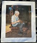Vintage MEL KESTER Signed Limited Edition Print Man Craftsman In Shop 222/583