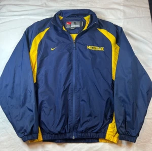 VTG NIKE Team University of Michigan Jacket Mini Swsh Windbreaker Size Small HTF - Picture 1 of 21