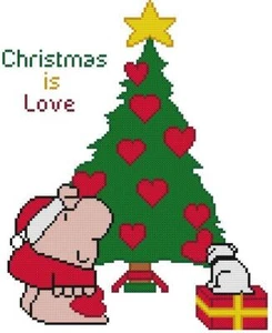 CROSS STITCH+ CRAFT PATTERN Ziggy Comic Dog Fuzz Christmas Tree Love Hearts Gift - Picture 1 of 16