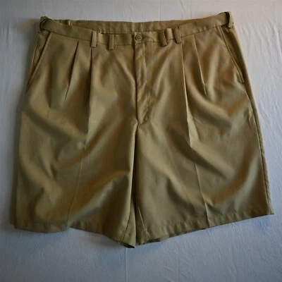 Haggar 48x10" Khaki Cool 18 Expander Waist Performance Golf Mens Shorts - Image 1 of 4